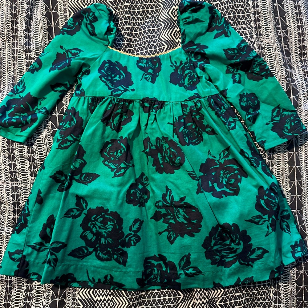 18-24M Janie and Jack Green and Navy Dress